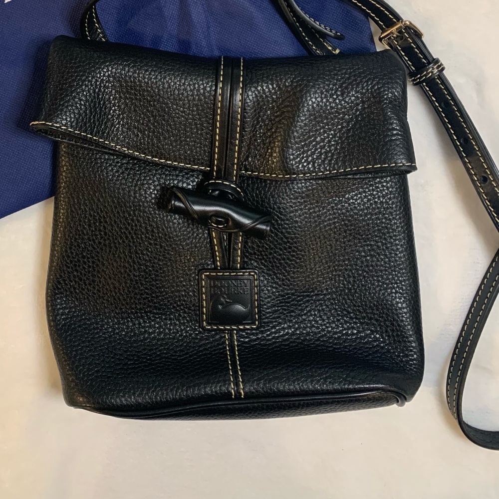 Dooney & Bourke black crossbody/satchel with red interior!
